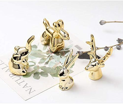 Golden Small Animal Statues，Modern Style Decorative Ornaments