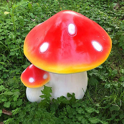 Outdoor Garden Statues Mushroom Yard Decor
