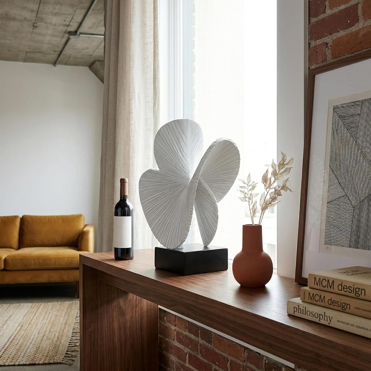 Minimalist Gray Sculpture Home Decor