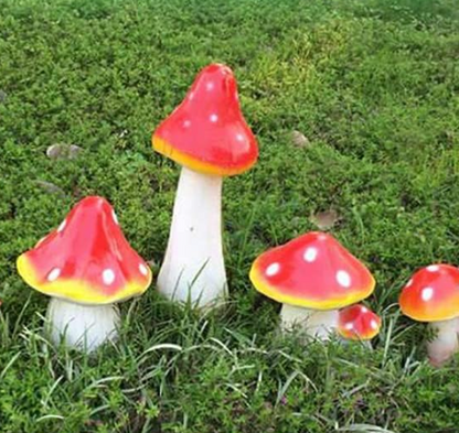 Outdoor Garden Statues Mushroom Yard Decor